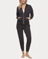 Felina Women's Aria Zip Up Hoodie And Jogger Lounge Set In Parisian Night