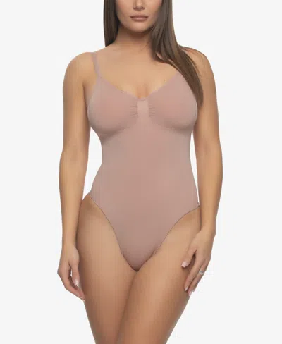 FELINA WOMEN'S BODY CON SEAMLESS THONG BODYSUIT