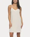 Felina Women's Elysees Sleeveless Satin V-neck Chemise In Silver Peony