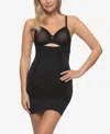 Felina Fusion High Waist Shaper Slip Skirt In Black