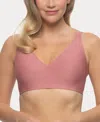 Felina Women's Hint Of Skin Wire Free T-shirt Bra In Rose