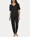 Felina Jessie Henley Pajamas In Black