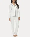 Felina Women's Jessie 2 Pc. Long Sleeve Pajama Set In Whisper White