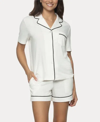 Felina Women's Jessie 2 Pc. Pajama Short Set In Whisper White