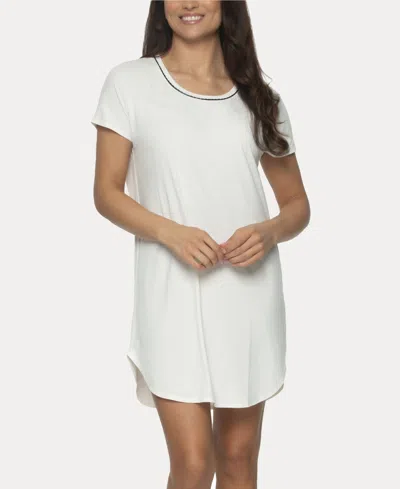 Felina Women's Jessie Knit Sleep Shirt In Whisper White