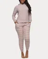 Felina Women's Jolie Pullover Hoodie And Jogger Lounge Set In Purple Dove