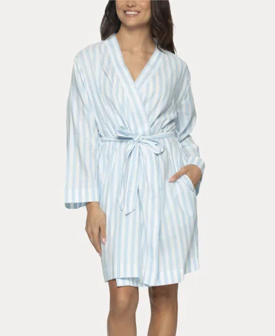 Felina Women's Mirielle Robe In Place Blue Stripe