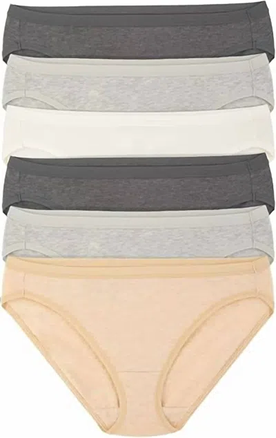 Felina Women's Organic Cotton Stretch Bikini, 6-pack In Multi