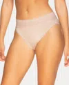 Felina Women's Serene Modal And Lace High Cut Underwear In Peach Blush