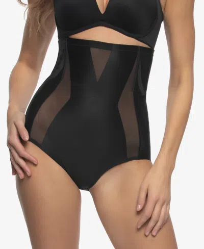 FELINA WOMEN'S UPLIFTED SATIN MESH BODY MAPPED HIGH-WAIST SHAPER BRIEF