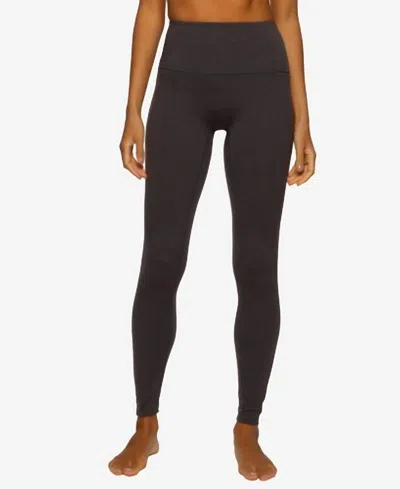 Felina Women's Velvety Soft High Waist Loungewear Leggings In Charcoal Heather In Brown