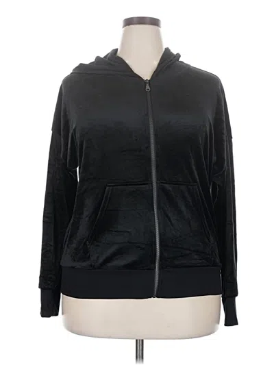 Pre-owned Felina Zip Up Hoodie In Black