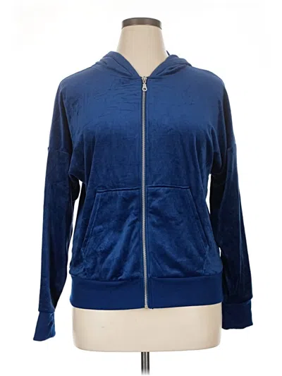 Pre-owned Felina Zip Up Hoodie In Blue