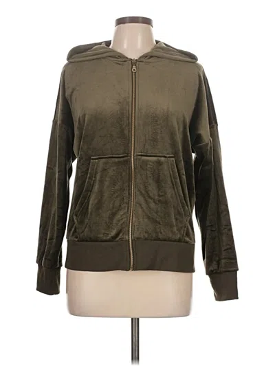 Pre-owned Felina Zip Up Hoodie In Brown