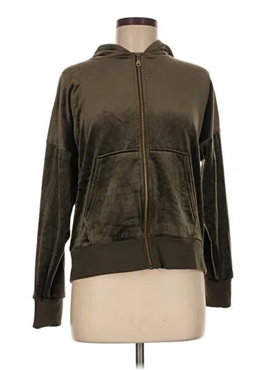 Pre-owned Felina Zip Up Hoodie In Brown