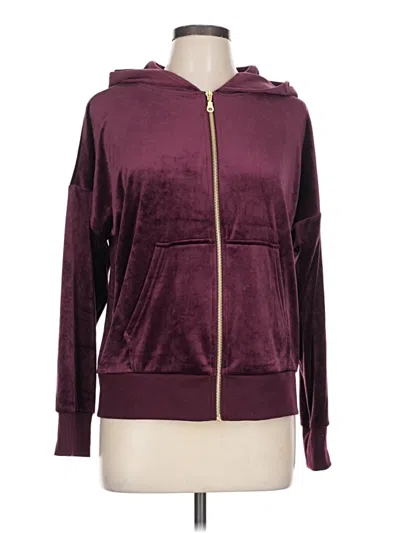 Pre-owned Felina Zip Up Hoodie In Burgundy