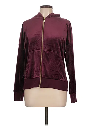 Pre-owned Felina Zip Up Hoodie In Burgundy