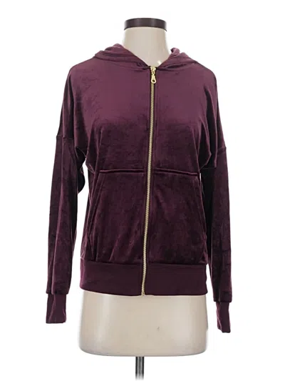 Pre-owned Felina Zip Up Hoodie In Burgundy