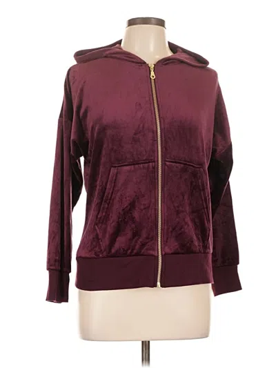 Pre-owned Felina Zip Up Hoodie In Burgundy