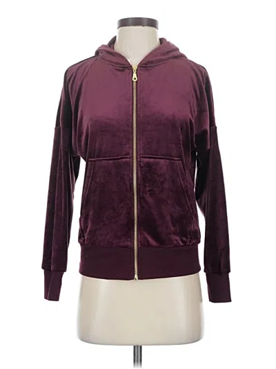 Pre-owned Felina Zip Up Hoodie In Burgundy