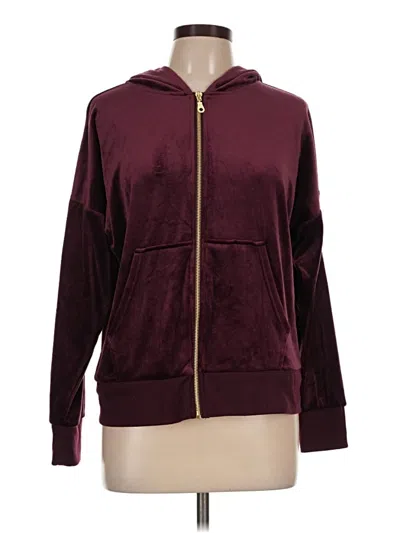 Pre-owned Felina Zip Up Hoodie In Burgundy