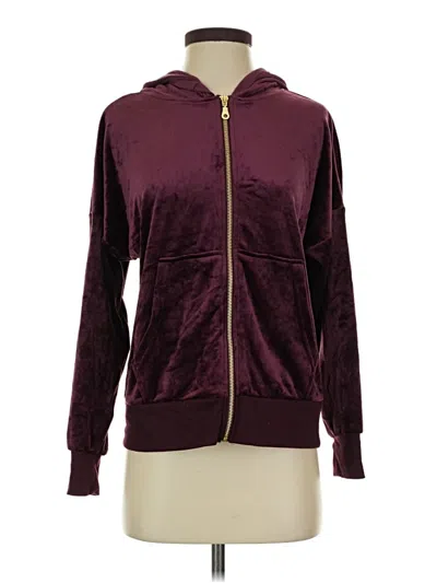 Pre-owned Felina Zip Up Hoodie In Burgundy