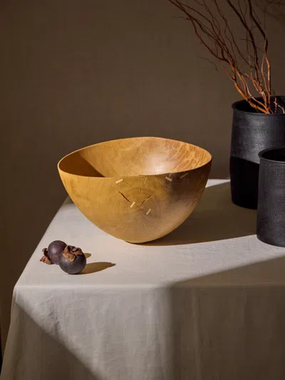 Felix Votteler Bleached Oak Bowl In Brown