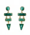 Felix Z Gemstone Dangle Earrings In Emerald