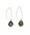 Felix Z Gemstone Drop Earrings In Labradorite In Gold