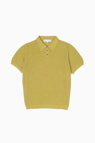Fella Men's Green Lionel Chartreuse Knitted Polo