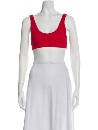 Pre-owned Fella Nylon Scoop Neck Sports Bra In White