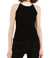 Feller Billie Diamond Tank Top In Black/winter White In Multi
