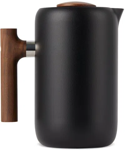 Fellow Black Walnut Clara French Press In Matte Black + Walnut