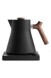 Fellow Corvo Ekg Electric Kettle In Matte Black W/walnut Accents