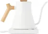Fellow White Rebrew Stagg Ekg Electric Kettle In Matte White W/ Maple