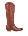 Felmini Woman Boot Tan Size 8 Leather In Brown