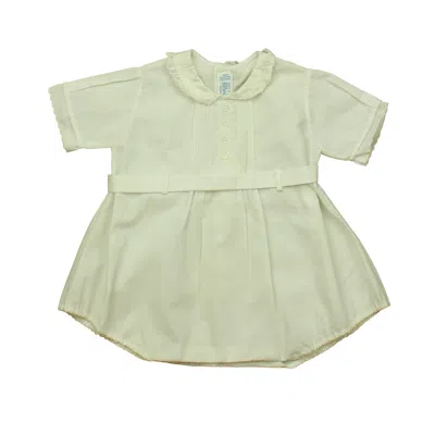 Feltman Bros. Kids' Girls White Romper In Green