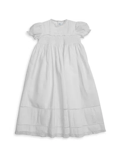Feltman Brothers Baby Girl's Pearl Embroidery Special Occasion Gown Set In White