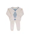 Feltman Brothers Boys' Argyle Knit Set - Baby, Little Kid In Ecru