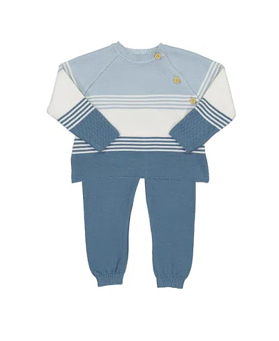 Feltman Brothers Boys' Color Block Knit Set - Baby, Little Kid In French Blue