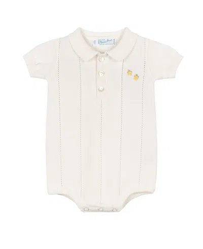 Feltman Brothers Boys' Lemon Knit Romper - Baby In White