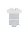 Feltman Brothers Boys' Pointelle Contrast Knit Romper - Baby In Blue