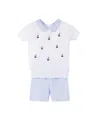Feltman Brothers Boys' Sailboat Sweater Set - Baby, Little Kid In White/blue