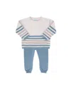 Feltman Brothers Boys' Striped Knit Set - Baby, Little Kid In Ecru