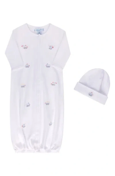 Feltman Brothers Babies'  Embroidered Cotton Gown & Hat Set In White