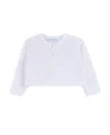 Feltman Brothers Girls' Diamond Pointelle Cropped Cardigan - Baby In White