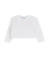Feltman Brothers Girls' Diamond Pointelle Cropped Cardigan - Baby In Ivory