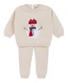 Feltman Brothers Girls' Holiday Snowman Knit Set - Baby, Little Kid In Neutral