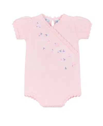Feltman Brothers Girls' Little Blossoms Knit Romper - Baby In Pink