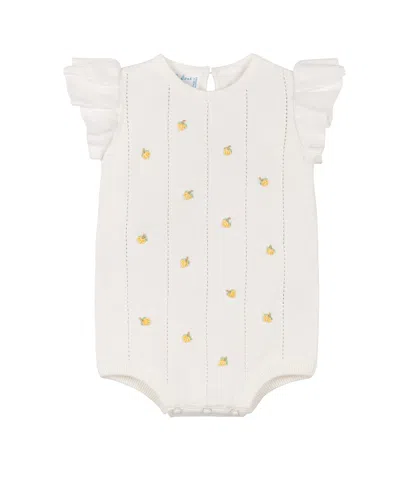 Feltman Brothers Girls' Little Blossoms Knit Romper - Baby In White